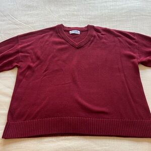 Set active x Parke collab maroon v neck sweater